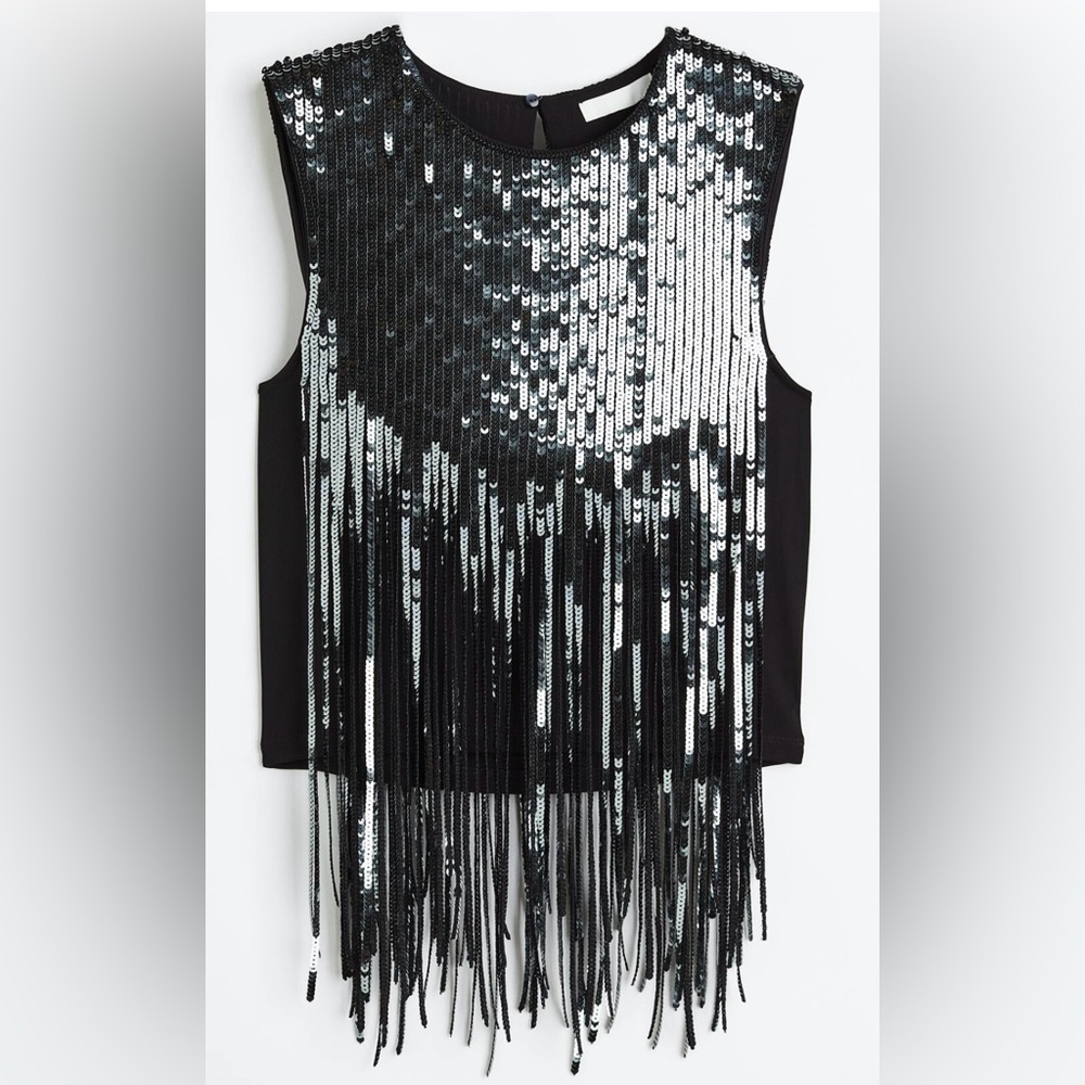 H&M Sequin Shirt size L
